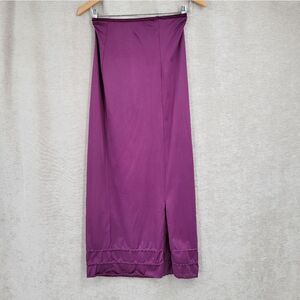 American Maid Vintage Maxi Length 1/2 Slip Skirt Upcycled Dyed Purple Eggplant